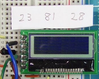 写真27、23H、81H、28Hのコマンドによりコントラスト調整した場合の画面写真
